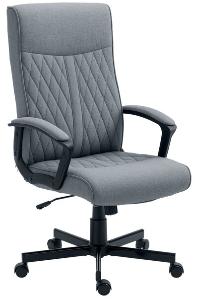 Kancelářská židle Vinsetto s funkcí náklonu, ergonomická kancelářská židle, výškově nastavitelná počítačová židle, otočná pracovní židle pro kancelář