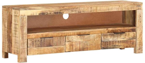 TV stolek 110 x 30 x 40 cm hrubé mangovníkové dřevo 338026