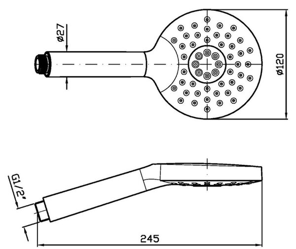 Zucchetti sprchová hlavice chrom Z94740
