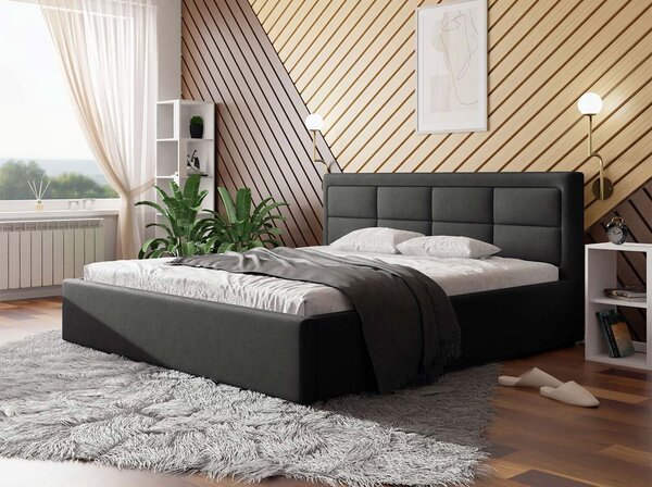 Manželská postel s roštem 200x200 PALIGEN 2 - šedá 1