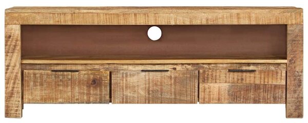 TV stolek 110 x 30 x 40 cm hrubé mangovníkové dřevo 338026