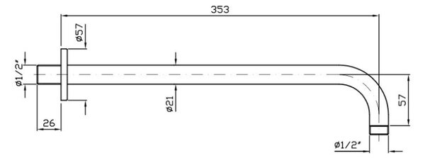 Zucchetti sprchové rameno černá Z93027.C50