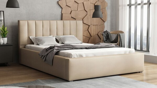 Manželská postel s roštem 160x200 TARNEWITZ 2 - béžová