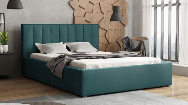 Manželská postel s roštem 180x200 TARNEWITZ 2 - modrá