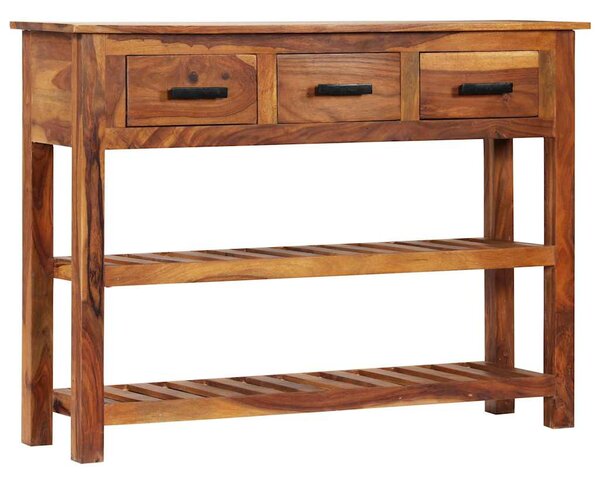 Příborník se 3 zásuvkami 110x30x80 cm masivní akáciové dřevo 338032