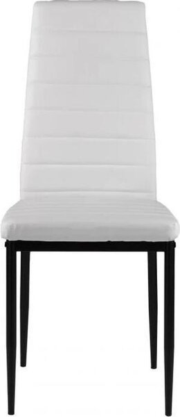 ModernHome KE01 Sada 4 jídelních židlí, , ergonomická opěrka, bílá