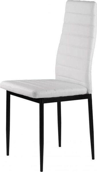 ModernHome KE01 Sada 4 jídelních židlí, , ergonomická opěrka, bílá