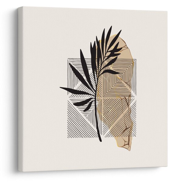 Obraz - Abstrakce s tropickými listy N⁰1 (30x30 cm)