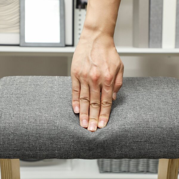 HOMCOM Ergonomická Kolení Židle, Dřevěná Kolení Židle, Kancelářská Židle do Domácí Kanceláře, Zdravotní Židle pro Zlepšení Držení Těla, Šedá | Aosom