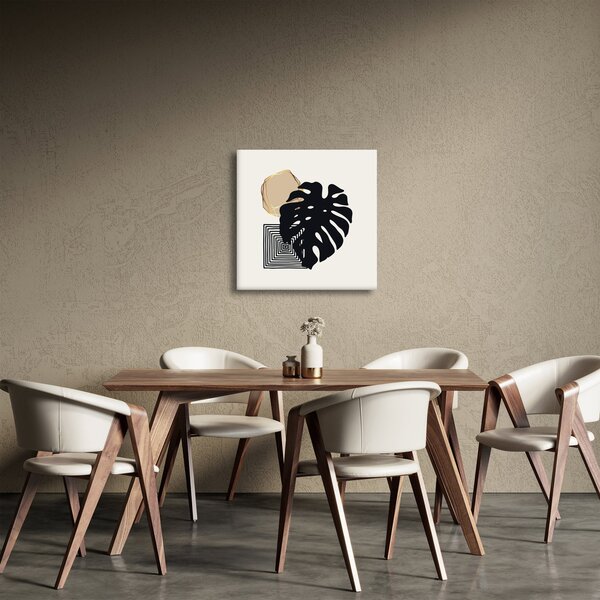 Obraz - Abstrakce s tropickými listy N⁰2 (30x30 cm)