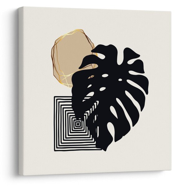 Obraz - Abstrakce s tropickými listy N⁰2 (30x30 cm)