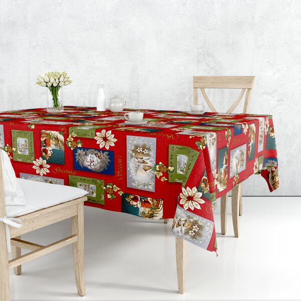 Ubrus PVC FL-1388-01 - vánoční, Role 140cm x 20m