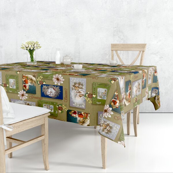 Ubrus PVC FL-1388-02 - vánoční, Role 140cm x 20m