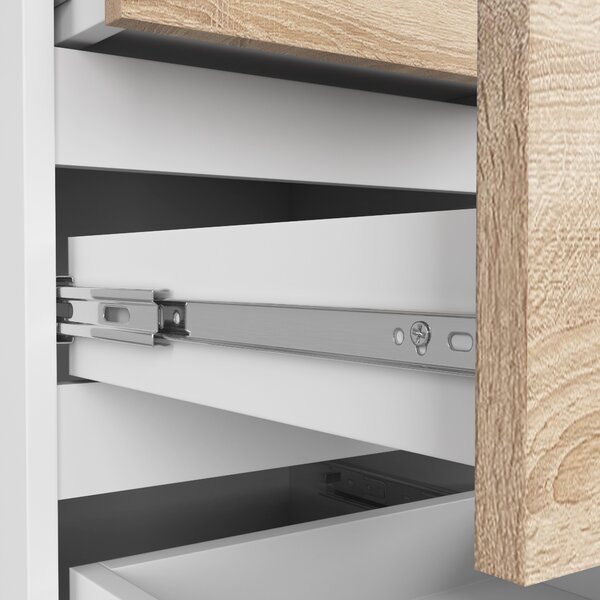 Ak furniture Komoda CL5 se zásuvkami 40 x 92 cm bílá/dub sonoma