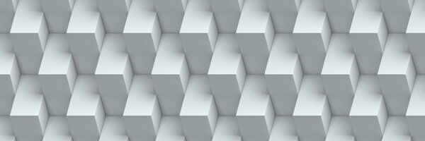 DIMEX | Fototapeta do kuchyně 3D krychlová zeď KI-180-096 | 180 x 60 cm | bílá, šedá