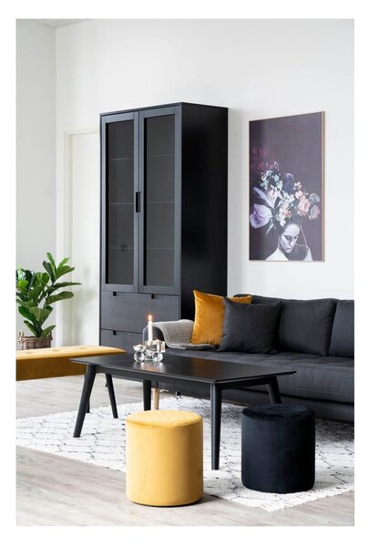 Černý puf House Nordic Ejby, ø 34 cm