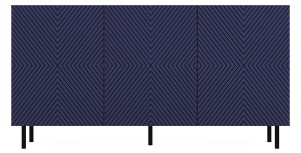 Topeshop KAMA 3K ART/G KPL, Úložná skříňka, Podlahový, Skříňka u zdi, 6 police/polic, 3 dveře/dveří, Dub