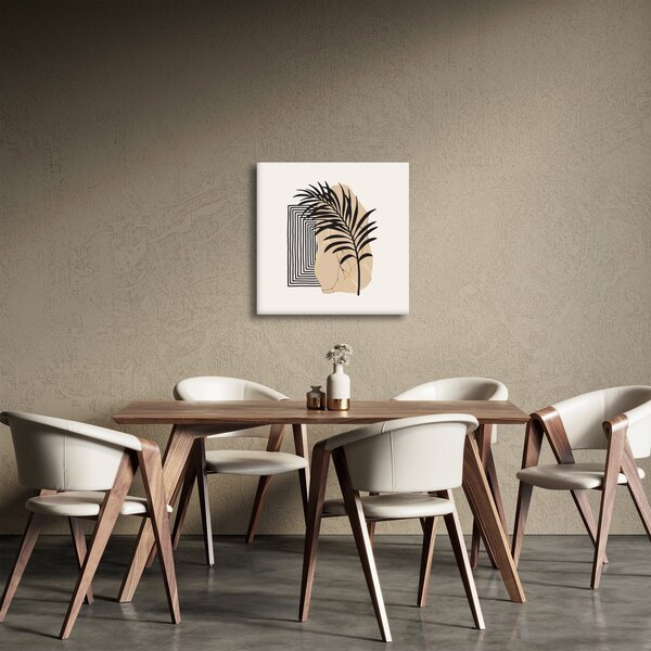 Obraz - Abstrakce s tropickými listy N⁰3 (30x30 cm)