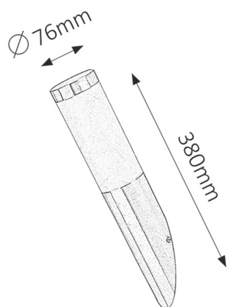 Rabalux venkovní nástěnné svítidlo Inox torch E27 1x MAX 25W saténová chromová IP44 8261