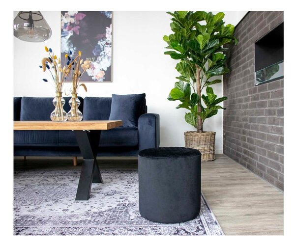 Černý puf House Nordic Ejby, ø 34 cm