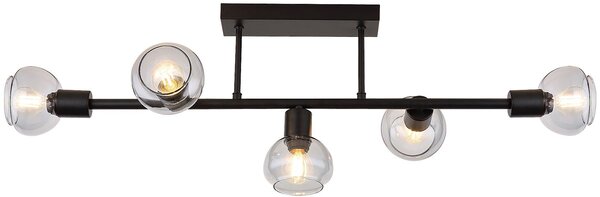 Rabalux Sullivan stropní světlo 5x40 W černá-kouřová 3296