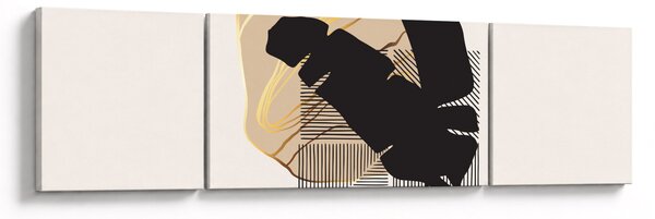 Obraz - Abstrakce s tropickými listy N⁰4 (170x50 cm)