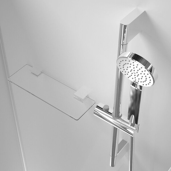 Sprchový kout 85x85 MARWELL kompletní sprcha Fresh Shower Square - 85x85x205cm - kompletní sprcha s rohovým vstupem - s posuvnými dveřmi - vysoce kvalitní hliníkové profily