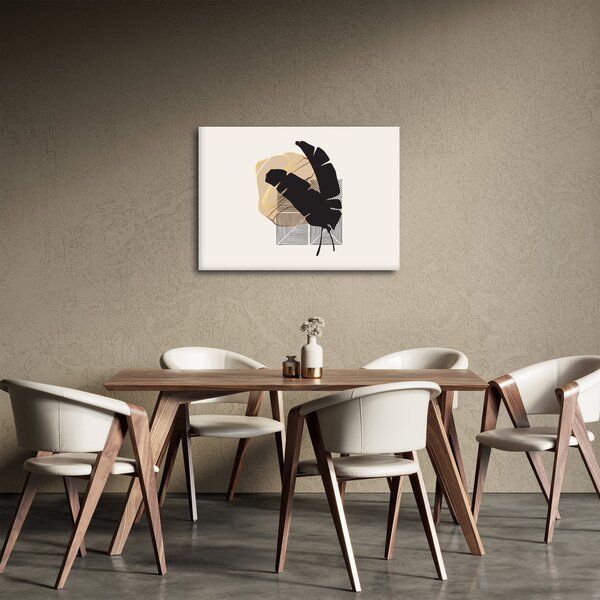 Obraz - Abstrakce s tropickými listy N⁰4 (70x50 cm)