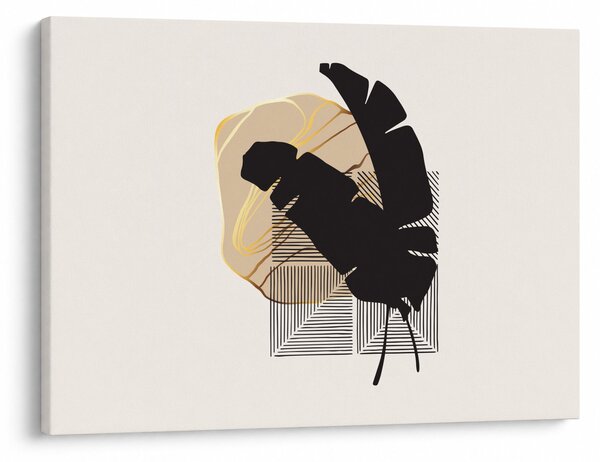 Obraz - Abstrakce s tropickými listy N⁰4 (70x50 cm)