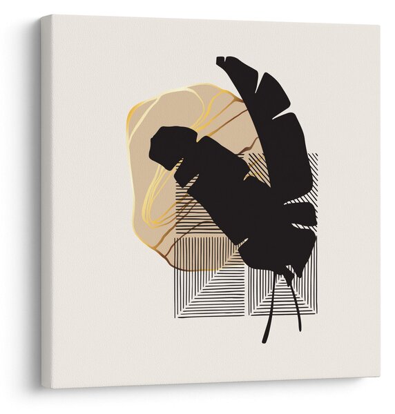 Obraz - Abstrakce s tropickými listy N⁰4 (30x30 cm)