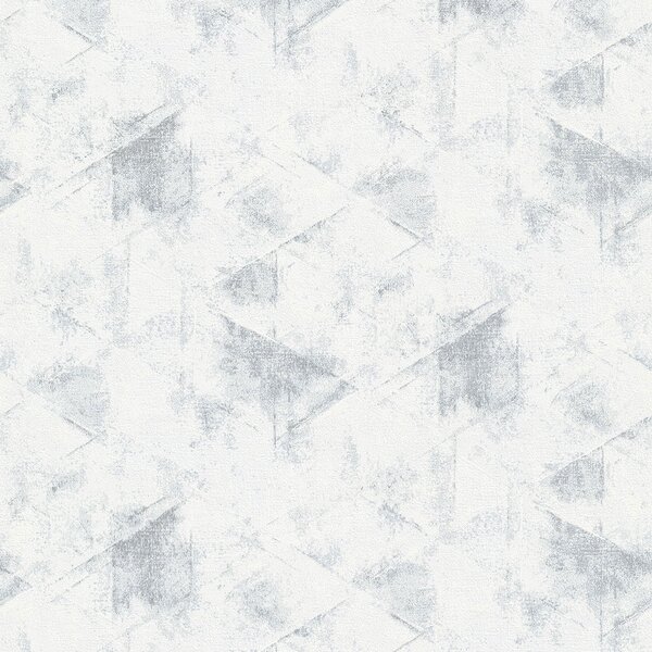 Štuková bílo-šedá vliesová tapeta rozměry 0,53 x 10,05 m