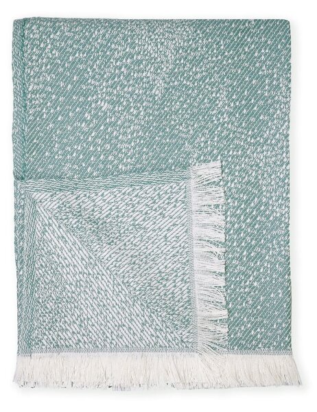Zelený pléd s podílem bavlny Euromant Dotty Diamond, 140 x 180 cm