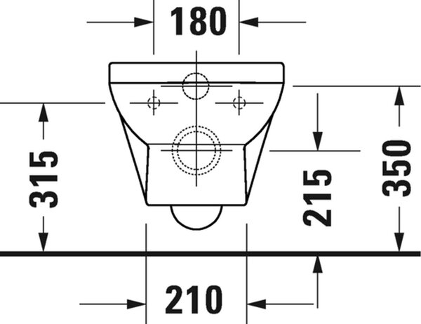 Duravit No. 1 záchodová mísa závěsná bez splachovacího kruhu bílá 25750900002