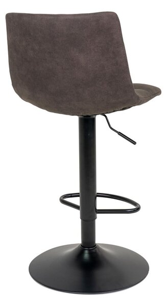 Tmavě šedé čalouněné barové židle v sadě 2 ks s nastavitelnou výškou (výška sedáku 63 cm) Middelfart – House Nordic