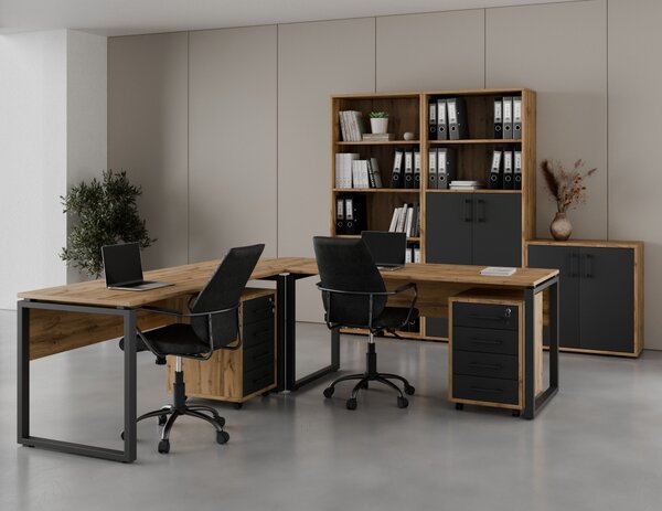 Kancelářská sestava NEJBY GIANNI PREMIUM 5, dub wotan/antracit