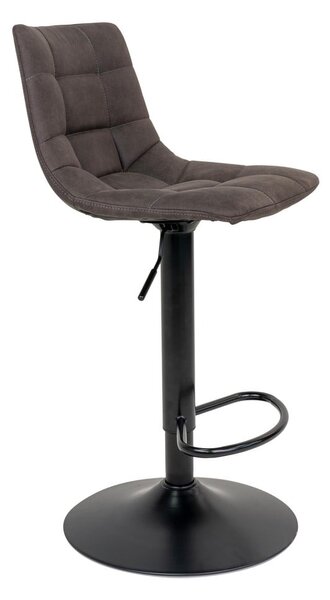 Tmavě šedé čalouněné barové židle v sadě 2 ks s nastavitelnou výškou (výška sedáku 63 cm) Middelfart – House Nordic