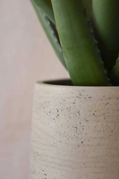 Květináč TROPICO, sklolaminát, výška 29 cm, béžová