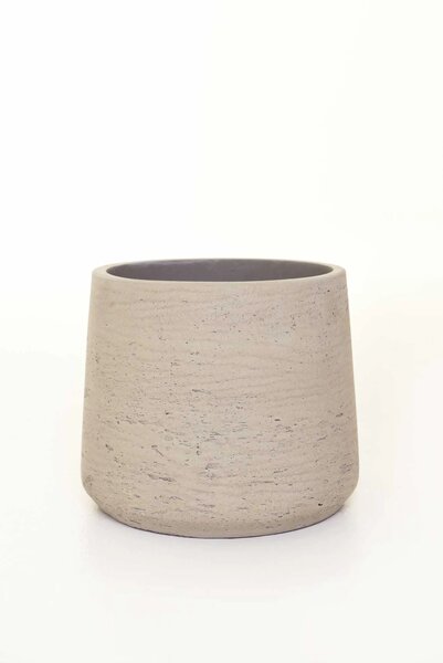 Květináč TROPICO, sklolaminát, výška 29 cm, béžová