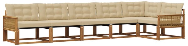 Venkovní pohovková souprava 6 ks Přirozená a Béžová 3381461