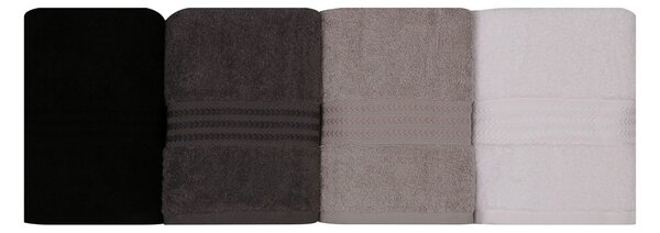 SADA RUČNÍKŮ, 50/90 cm, šedá, černá, bílá, tmavě šedá - Ručníky, Online Only
