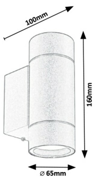 Rabalux venkovní nástěnné svítidlo Phoenix GU10 2X MAX 10W antracitová IP54 8119