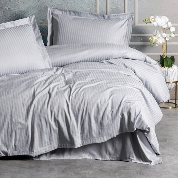 POVLEČENÍ, satén, šedá, 135/200 cm - Online Only povlečení, Online Only