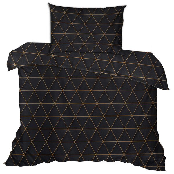 POVLEČENÍ, renforcé, černá, barvy zlata, 155/220 cm - Online Only povlečení, Online Only