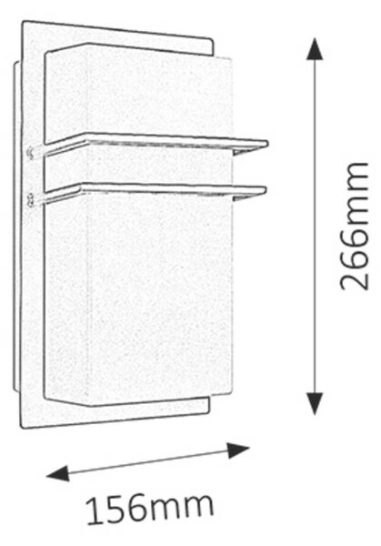 Rabalux venkovní nástěnné svítidlo Seattle E27 1x MAX 11W černá IP44 8169