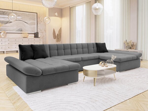 Rozkládací sedačka Agnara (magic velvet 2217 + magic velvet 2217 + magic velvet 2219)