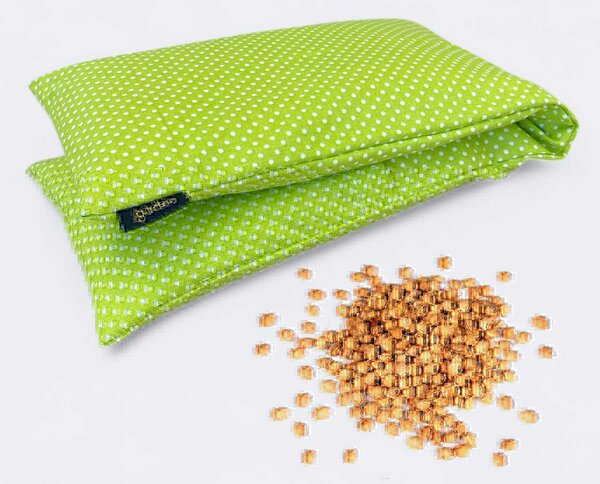 GADEO nahřívací třešňový bederní polštářek POLKA DOTS, limetka