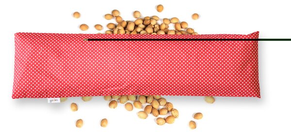 GADEO nahřívací třešňový bederní polštářek POLKA DOTS, červená