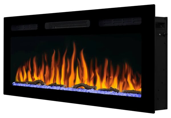 ArtiFlame AF40WR Elektrický vestavný krb s ohřevem 1800 W, realistický efekt plamene, LED osvětlení, dálkové ovládání, časovač, černý