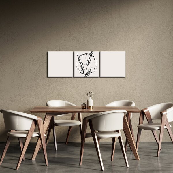 Obraz - Luční květ N⁰2 (s hodinami) (90x30 cm)