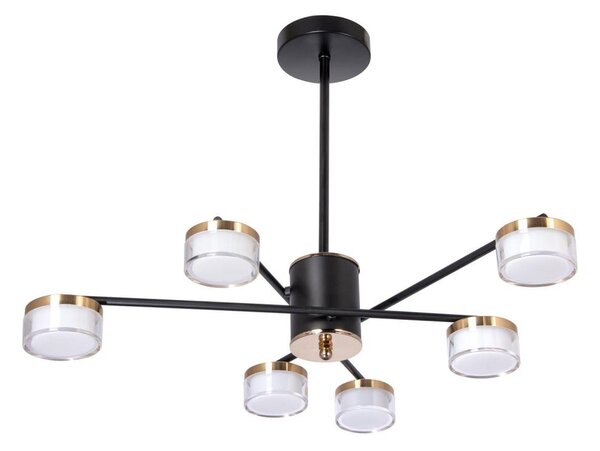 LED Lustr na tyči 6xLED/6W/230V 3000-6500K pr. 59 cm zlatá/černá